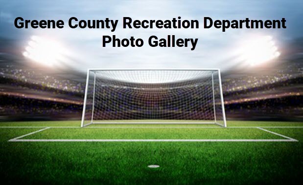 Soccer Field with words Greene County Recreation Department Photo Gallery