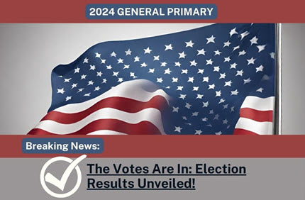 American Flag with the words Election Results