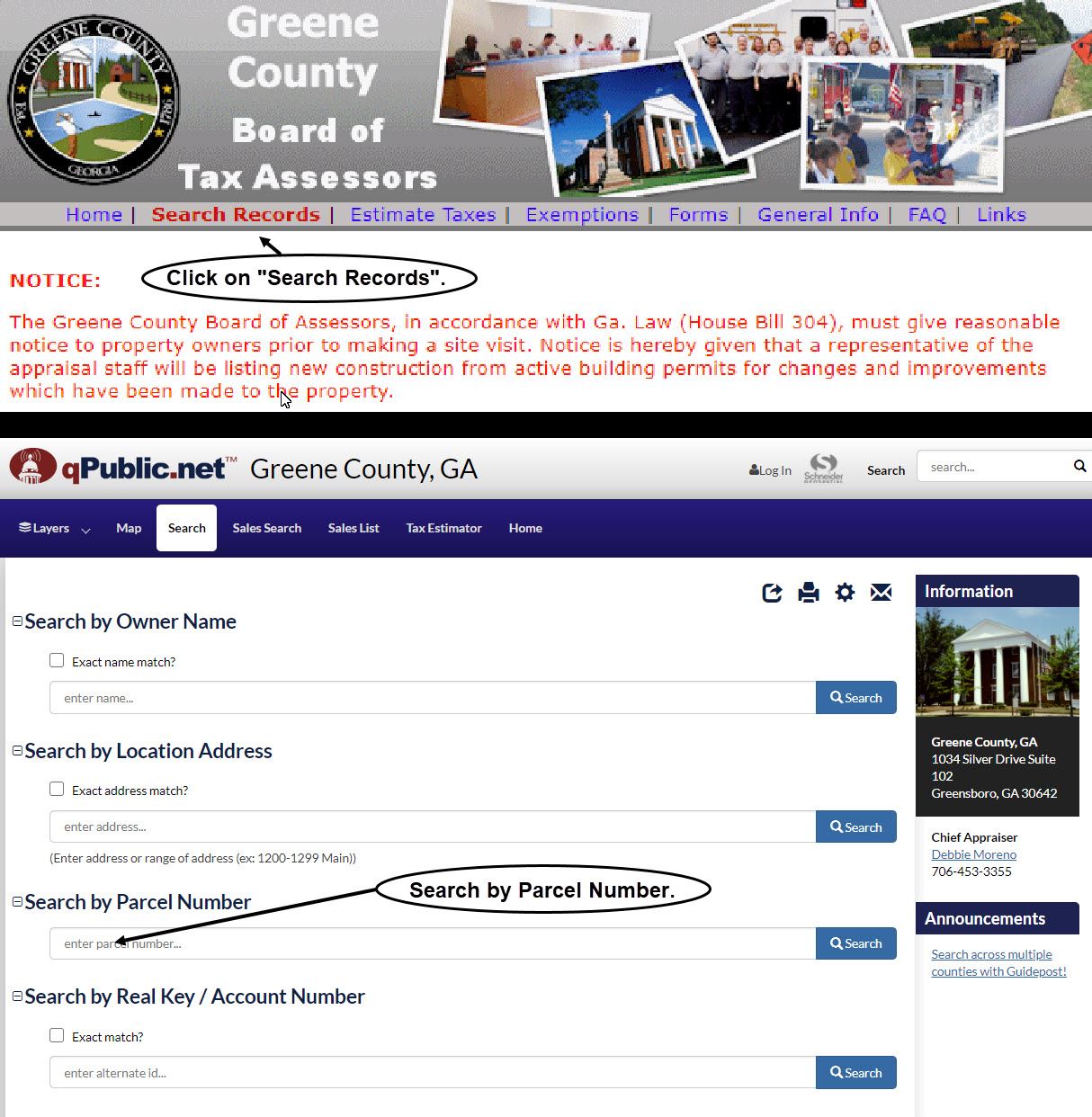QPublic Property Search Directions